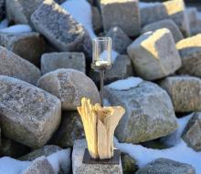 Kerzenhalter Teakholzwurzel 30cm