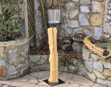 Kerzenhalter Teakholzwurzel auf Ständer 90cm