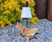 Teakholz Tischlampe