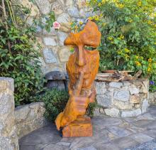 Gusseisen Skulptur "The Whisperer" XXL