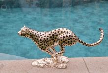 Bronze Skulptur Gepard "Laufend"