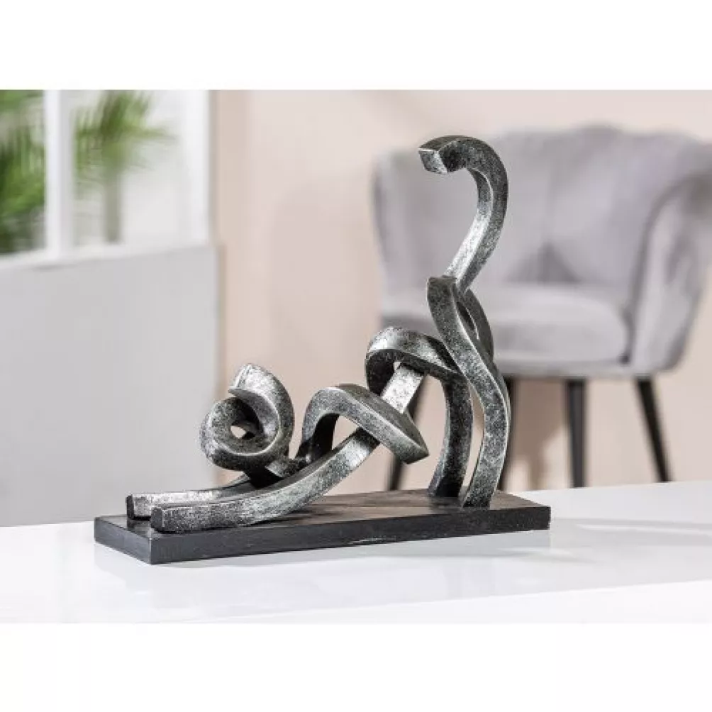 Skulptur Katze "Stretching"