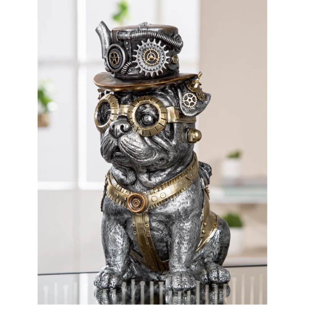 Skulptur Steampunk "Mops"