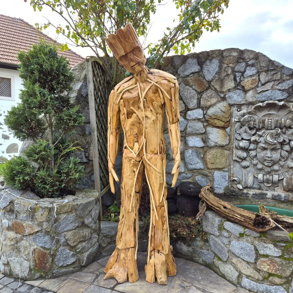 Teakholz Skulptur "Groot" XXL