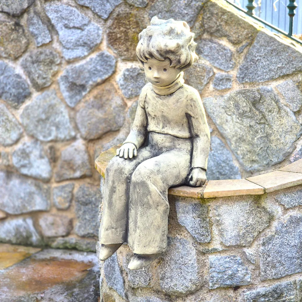 Steinguss Kantenhocker "Der kleine Prinz" © de Saint-Exupéry