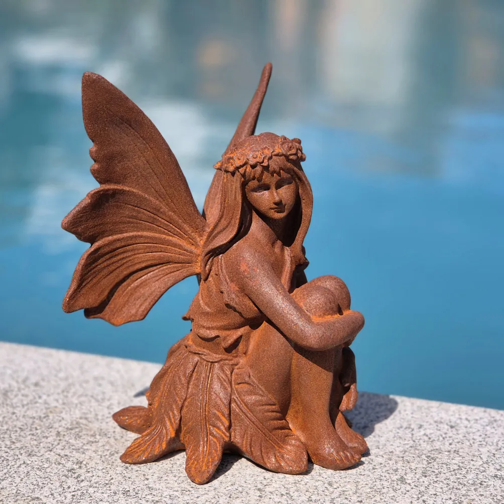 Gusseisen Elfe "Sitzend"