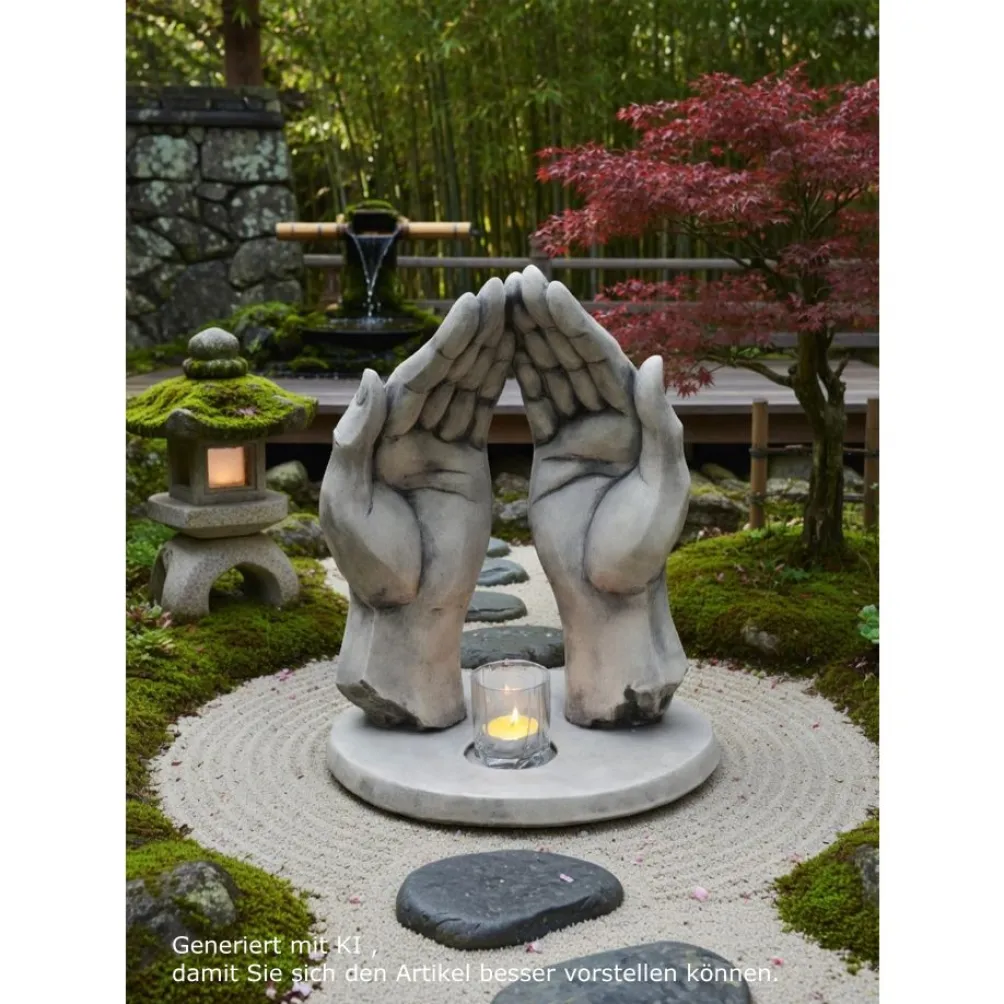 Steinguss Hände "Satori" Antik