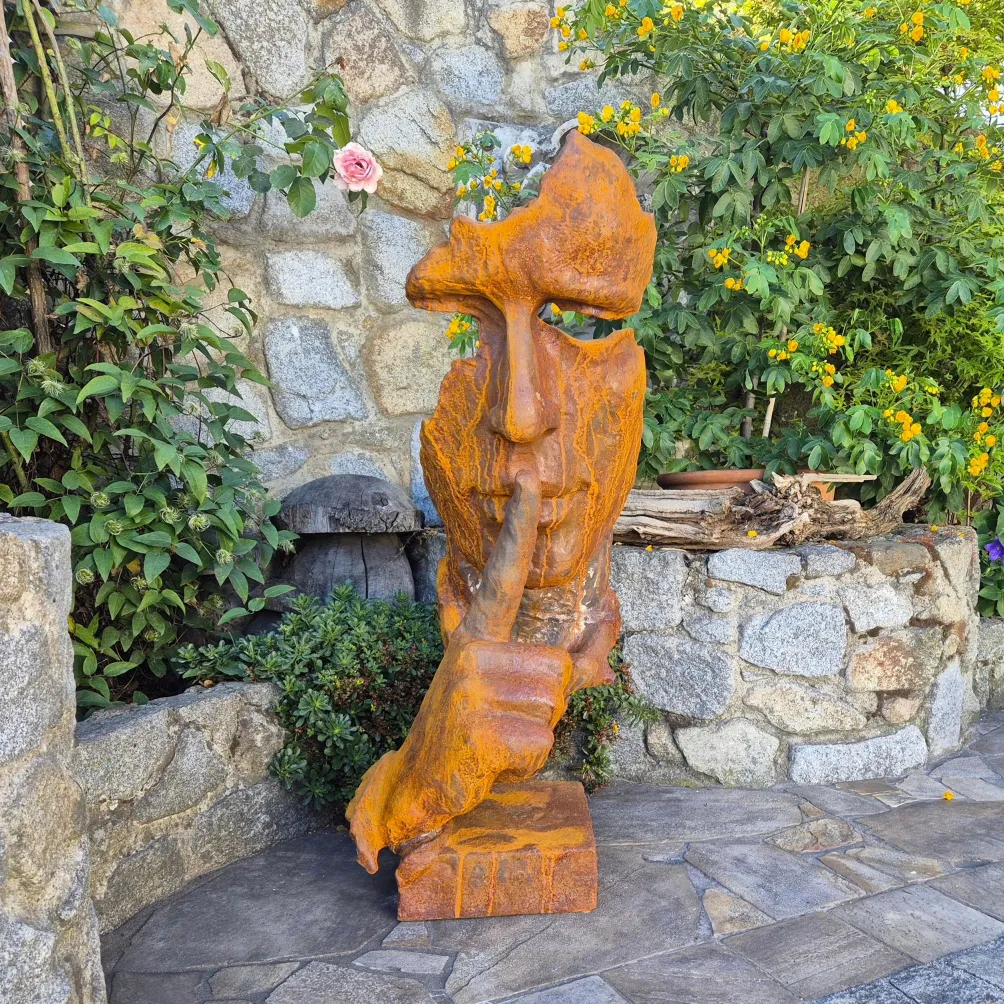 Gusseisen Skulptur "The Whisperer" XXL
