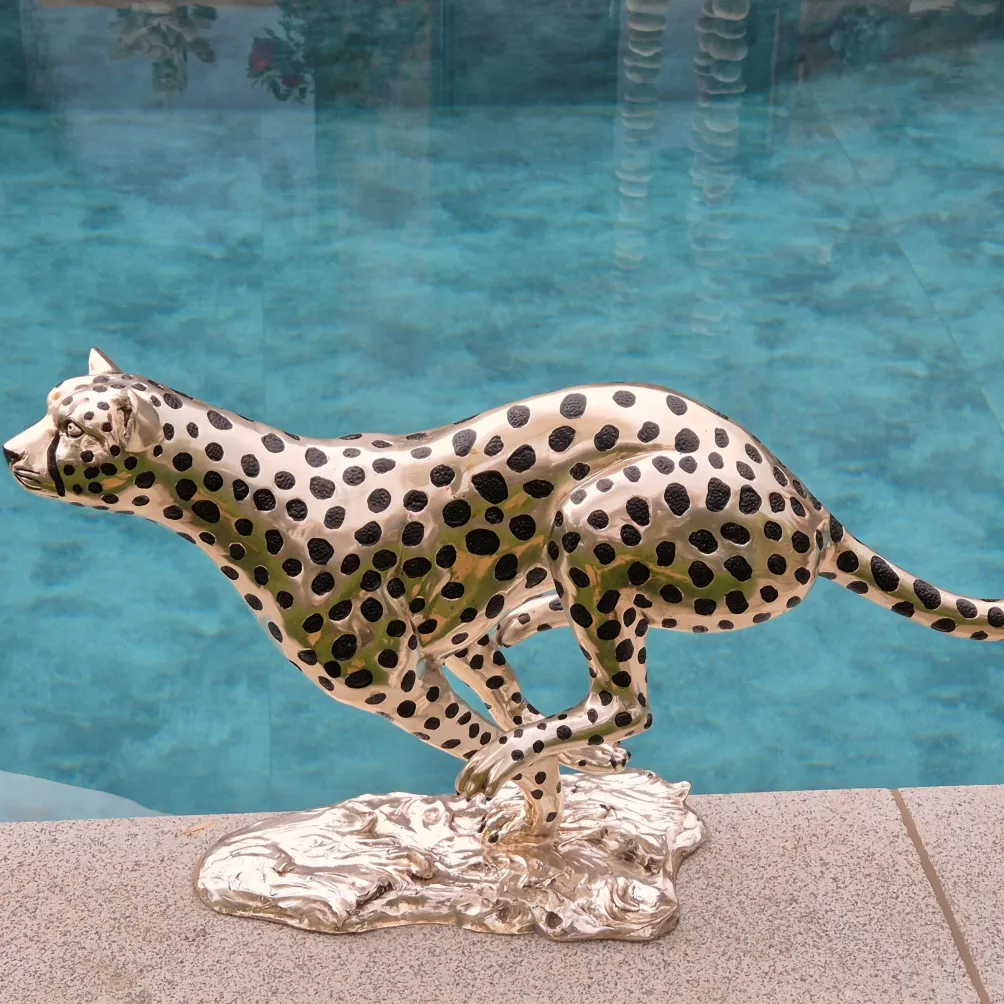 Bronze Skulptur Gepard "Laufend"