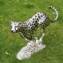 Bronze Skulptur Gepard "Laufend"