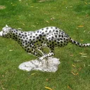 Bronze Skulptur Gepard "Laufend"